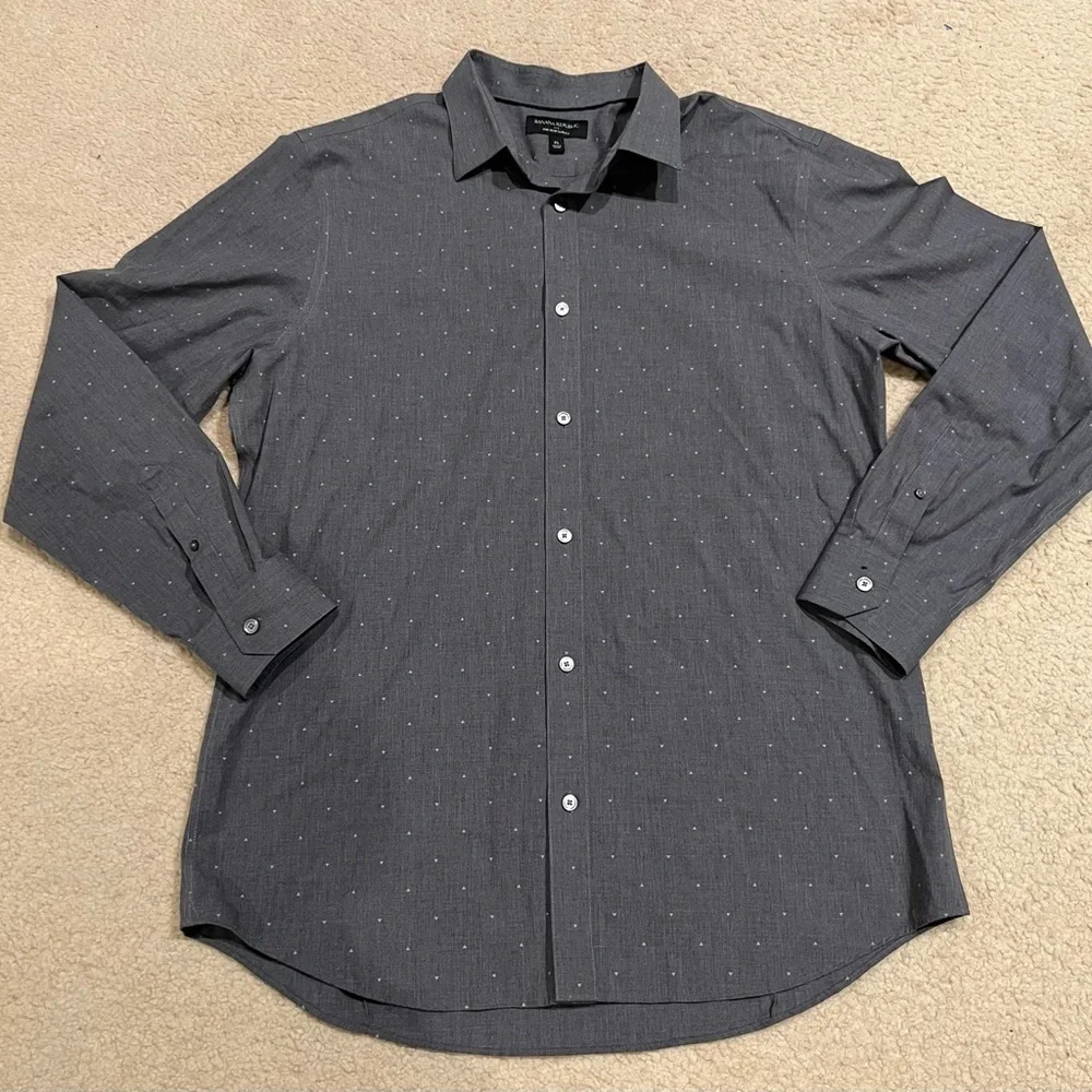 Banana Republic mens non-iron slim fit long sleeve button down shirt size XL